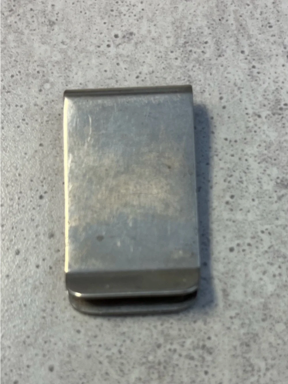 Wolf High Relief Rectangle Silver Money Clip